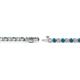 2 - Izarra 2.30 mm London Blue Topaz and Lab Grown Diamond Eternity Tennis Bracelet 