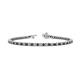 1 - Izarra 2.30 mm Black and White Lab Grown Diamond Eternity Tennis Bracelet 