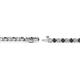 2 - Izarra 2.30 mm Black and White Lab Grown Diamond Eternity Tennis Bracelet 
