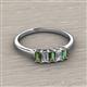 2 - Noura 5x3 mm Emerald Cut Lab Created Alexandrite and Lab Grown Diamond 5 Stone Wedding Band 
