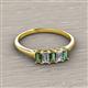 2 - Noura 5x3 mm Emerald Cut Lab Created Alexandrite and Lab Grown Diamond 5 Stone Wedding Band 