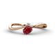 1 - Lucie Bold Oval Cut Ruby and Round Diamond 2 Stone Promise Ring 