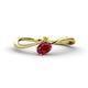1 - Lucie Bold Oval Cut Ruby and Round Yellow Sapphire 2 Stone Promise Ring 