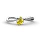 1 - Lucie Bold Oval Cut and Round Yellow Sapphire 2 Stone Promise Ring 