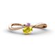 1 - Lucie Bold Oval Cut Yellow Sapphire and Round Amethyst 2 Stone Promise Ring 