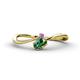 1 - Lucie Bold Oval Cut Lab Created Alexandrite and Round Amethyst 2 Stone Promise Ring 