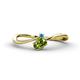 1 - Lucie Bold Oval Cut Peridot and Round Blue Topaz 2 Stone Promise Ring 