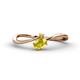 1 - Lucie Bold Oval Cut Yellow Sapphire and Round Citrine 2 Stone Promise Ring 
