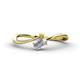 1 - Lucie Bold Oval Cut White Sapphire and Round Citrine 2 Stone Promise Ring 