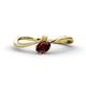 1 - Lucie Bold Oval Cut Red Garnet and Round Citrine 2 Stone Promise Ring 