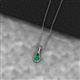 2 - Caron 4.00 mm Round Emerald Solitaire Love Knot Pendant Necklace 