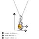 3 - Caron 4.00 mm Round Citrine Solitaire Love Knot Pendant Necklace 