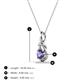 3 - Caron 4.00 mm Round Iolite Solitaire Love Knot Pendant Necklace 