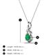 3 - Caron 4.00 mm Round Emerald Solitaire Love Knot Pendant Necklace 