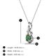 3 - Caron 4.00 mm Round Lab Created Alexandrite Solitaire Love Knot Pendant Necklace 