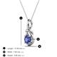 3 - Caron 5.00 mm Round Iolite Solitaire Love Knot Pendant Necklace 