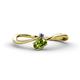 1 - Lucie Bold Oval Cut Peridot and Round Iolite 2 Stone Promise Ring 