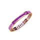 4 - Rebica 2.00 mm Princess Cut Amethyst Eternity Band 