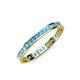 4 - Rebica 2.00 mm Princess Cut Blue Topaz Eternity Band 