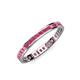 4 - Rebica 2.00 mm Princess Cut Rhodolite Garnet Eternity Band 