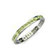 4 - Rebica 2.00 mm Princess Cut Peridot Eternity Band 