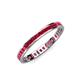 4 - Rebica 2.00 mm Princess Cut Ruby Eternity Band 