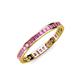4 - Rebica 2.00 mm Princess Cut Pink Sapphire Eternity Band 