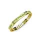 4 - Rebica 2.00 mm Princess Cut Peridot Eternity Band 
