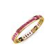 4 - Rebica 2.00 mm Princess Cut Rhodolite Garnet Eternity Band 