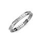4 - Rebica 2.00 mm Princess Cut White Sapphire Eternity Band 