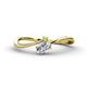 1 - Lucie Bold Oval Cut Diamond and Round Peridot 2 Stone Promise Ring 
