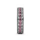 5 - Cailyn Rhodolite Garnet Three Row Eternity Band 