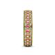 5 - Cailyn Pink Tourmaline Three Row Eternity Band 