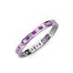 3 - Rebica 2.50 mm Princess Cut Amethyst and Diamond Eternity Band 