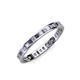 3 - Rebica 2.50 mm Princess Cut Iolite and Diamond Eternity Band 