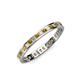 3 - Rebica 2.50 mm Princess Cut Citrine and Diamond Eternity Band 