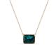 1 - Olivia 8x6 mm Emerald Cut London Blue Topaz East West Solitaire Pendant Necklace 
