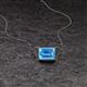 2 - Olivia 8x6 mm Emerald Cut Blue Topaz East West Solitaire Pendant Necklace 