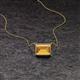 2 - Olivia 8x6 mm Emerald Cut Citrine East West Solitaire Pendant Necklace 