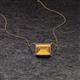2 - Olivia 8x6 mm Emerald Cut Citrine East West Solitaire Pendant Necklace 