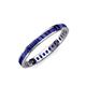 4 - Rebica 2.50 mm Princess Cut Blue Sapphire Eternity Band 