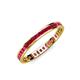 4 - Rebica 2.50 mm Princess Cut Ruby Eternity Band 