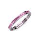 4 - Rebica 2.50 mm Princess Cut Pink Sapphire Eternity Band 