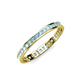 4 - Rebica 2.50 mm Princess Cut Aquamarine Eternity Band 