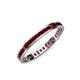 4 - Rebica 2.50 mm Princess Cut Red Garnet Eternity Band 