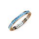 4 - Rebica 2.50 mm Princess Cut Blue Topaz Eternity Band 