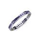 4 - Rebica 2.50 mm Princess Cut Iolite Eternity Band 