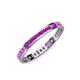 4 - Rebica 2.50 mm Princess Cut Amethyst Eternity Band 