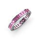 4 - Rebica 3.00 mm Princess Cut Pink Sapphire Eternity Band 
