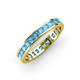 4 - Rebica 3.00 mm Princess Cut Blue Topaz Eternity Band 